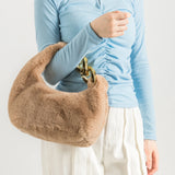 Ophelia | Women Bag with Faux Fur and Chain