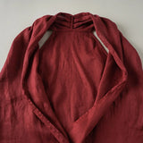 Valienne | Women Top With Linen Cross Neck