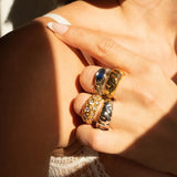 Belliza | Women Ring with Bubble Design and Gold Plating