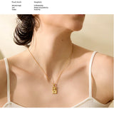 Figura | Women Necklace with Body Pendant and Gold Steel