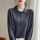 Harriet | Women Polo Sweater With Button Front Design