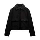 Nancy | Women's Cropped Zip-Front Jacket with Structured Fit
