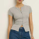 Mina | Women Top With Button Up Closure