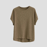 Genevieve | Women Tee With Cotton Linen Oversized Fit