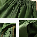 Lenora | Women's Shorts with Drawstring Waist and Lace Trim