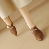 Ellen | Women Mid-Heels with Pointed Toe and Metallic-Accents