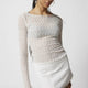 Lucille | Women Top With Sheer Lace Design