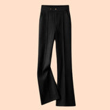 Arden | Women's Wool Blend Flare Trousers with High Waist