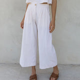 Anya | Women's Culotte Pants with Pleated Front Detail