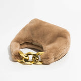 Ophelia | Women Bag with Faux Fur and Chain