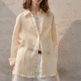 Sheer | Women Shirt With Ramie Linen Blend