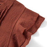 Hartley | Women Top With Cotton Gauze Ruffle Placket