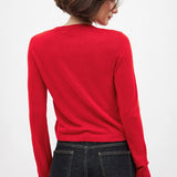 Camille | Women Cardigan With Knit Round Neck
