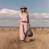Sienna | Women's Two Piece Set Sleeveless Wide Pants