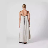 Caroline | Women's Camisole Dress with Contrast Straps and Flowy Hem
