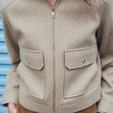Nancy | Women's Cropped Zip-Front Jacket with Structured Fit