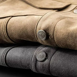 Vincent | Men Jacket with Structured Twill and Suede