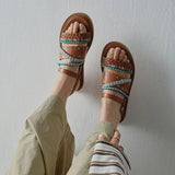 Alessia | Women's Sandals with Braided Strap and Slingback