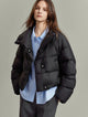 Veyra | Women's Quilted Cropped Jacket with High Neck and Bold Front Clasps