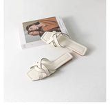Orielle | Women’s Woven Slides with Interlaced Straps