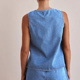 Avery | Women's Denim Two Piece Set Shorts