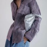 Lily | Women Shirt With Linen Pleated Texture