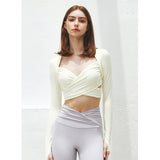 Beatrice | Women Top With Nylon Spandex Wrap Design