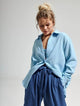 Langley | Women Shirt With Cotton Crinkle Fabric