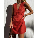 Ebony | Women's Wool Cashmere Knit Dress with Half-Turtleneck and Pockets
