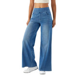 Daphne | Women's Stretch Denim Pants with Elastic Waistband