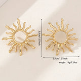Solara | Women's Earrings with Sunburst Design and Polished Finish