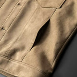 Vincent | Men Jacket with Structured Twill and Suede