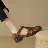 Lorelei | Women's Sandals with Handwoven Cutouts and Buckle