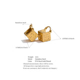 Valonne | Women Earrings with Cube Design and Gold Coating