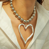 Amora | Women Necklace with Heart Charm and Gold Plating
