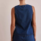 Avery | Women's Denim Two Piece Set Shorts