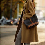 Rowan | Women's Wool Blend Long Overcoat with Polo Collar and Oversized Pockets