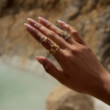 Astrielle | Women Ring with Star Design and Gold Plating
