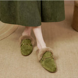 Freja | Women's Mules with Fur Lining and Orthopedic