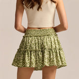 Viora | Women's Skirt with Stretch Waist and Ruffle Layers