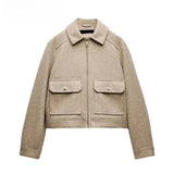 Nancy | Women's Cropped Zip-Front Jacket with Structured Fit