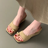 Camille | Women's Sandals with Square Toe and Wedge