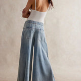 Aria | Women's Denim Pants with Drawstring Waist