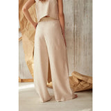Everly | Women's Wide Leg Linen Pants with Elastic Waist