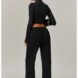 Antonia | Women's High Waisted Running Pants with Elastic Waist