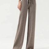 Sandrine | Women's Merino Wool Wide Leg Trousers with High Waist