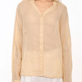 Nova | Women Shirt With Ramie Blend V Neck