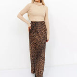 Harper | Women Skirt with Leopard-print and Midi-length