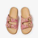 Noemi | Women's Sandals with Raffia Straps and Buckles