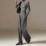 Firenze | Women's Wide Leg Trousers with Elastic Waist
